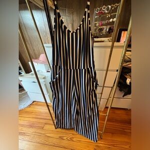 Navy Stiped Jumpsuit